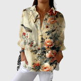 Gliceria | Blusa de pájaros y peonías