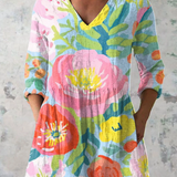 Patricia | Blusa larga vaporosa multicolor