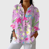 Urraca | Blusa de lirios sobre lila