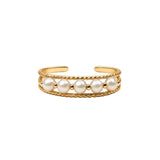 Beatriz – Anillo doble con perlas
