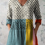 Sonia | Blusa larga fluida con estampado multicolor