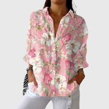 Blasa | Blusa de magnolias sobre rosa