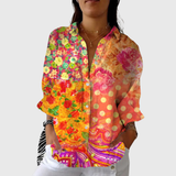Felicidad | Blusa de retales naranjas