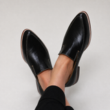 Alberta | Mocasín de patchwork negro