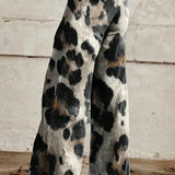 Ciriaca | Pantalón ancho estampado de manchas en blanco y negro