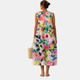 Librada | Vestido de flores grandes multicolor