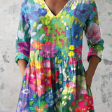 Cristina | Blusa larga fluida con escote en pico