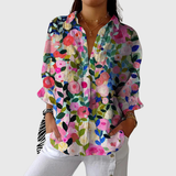 Fructuosa | Blusa de flores y hojas de colores