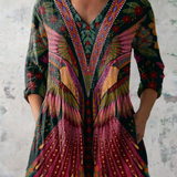 Micaela | Blusa larga multicolor de caída vertical