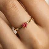 Amalia – Anillo corazón con circonita
