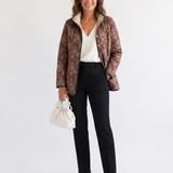 Rosenda | Chaqueta acolchada damasco ciruela