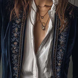 Nerea | Chaqueta larga vintage bordada
