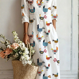 Sidonia | Vestido de gallinas de colores