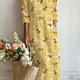 Olimpia | Vestido de abejas y panal