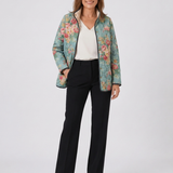 Valvanera | Chaqueta acolchada de rosas sobre celadón