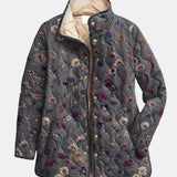 Ludivina | Chaqueta acolchada de flores secas