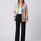 Delfina | Chaqueta acolchada de patchwork bohemio