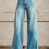 Luciana | Pantalón ancho de vaquero claro