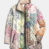 Delfina | Chaqueta acolchada de patchwork bohemio