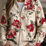 Guillermina | Cárdigan de rosas rojas vintage