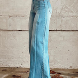 Luciana | Pantalón ancho de vaquero claro