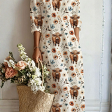 Timotea | Vestido de vaquitas y girasoles