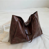 Georgina | Bolso shopper alto de piel brillante