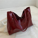 Georgina | Bolso shopper alto de piel brillante