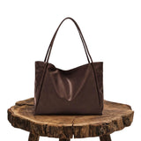 Georgina | Bolso shopper alto de piel brillante