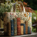 Bolso artesanal – Libros y flores