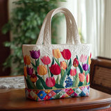 Bolso artesanal – Jardín de tulipanes