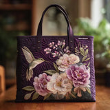 Bolso artesanal – Colibríes y orquídeas