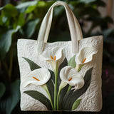 Bolso artesanal – Girasoles blancos