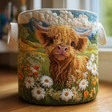 Vaca highland | Cesta de almacenaje acolchada