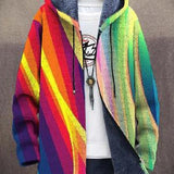 Roselia | Abrigo artístico con capucha de patchwork de bloques