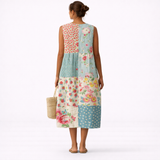 Guiomar | Vestido de patchwork floral pastel