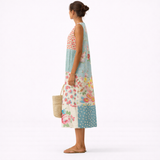 Guiomar | Vestido de patchwork floral pastel