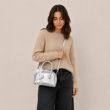 Perla | Bolso de mano metalizado