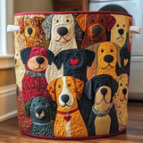 Perros de colores | Cesta de almacenaje acolchada