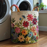 Flores de primavera | Cesta de almacenaje acolchada