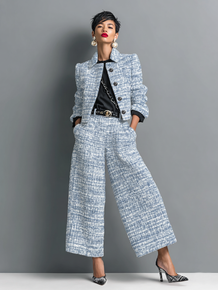 Anunciata | Conjunto de dos piezas efecto tweed