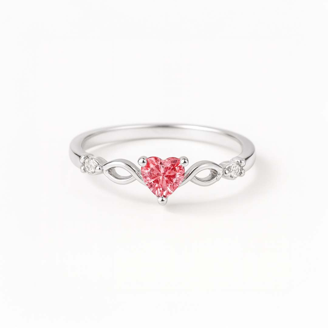 Amalia – Anillo corazón con circonita