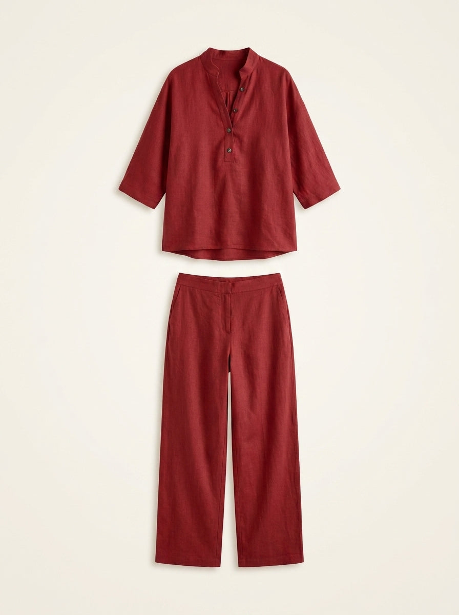 Nora – Conjunto fluido de lino