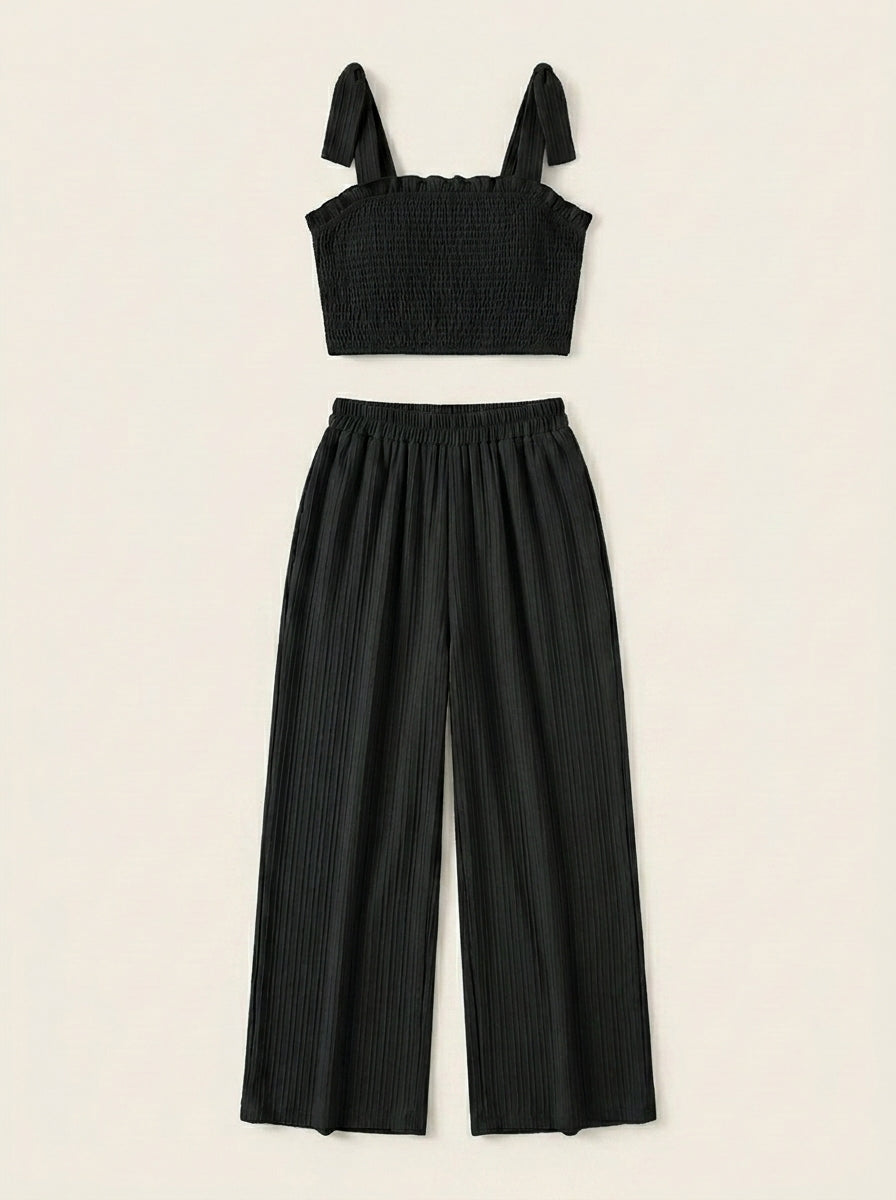 Begoña – Conjunto top fruncido y pantalón