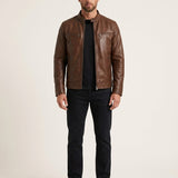 Renzo – Chaqueta efecto cuero vintage
