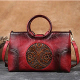 Magnolia | Bolso de mano con medallón floral