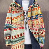 Dalmacia | Abrigo artístico con capucha de grecas étnicas