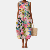 Librada | Vestido de flores grandes multicolor