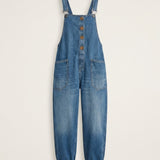 Naira – Mono denim relajado con tirantes