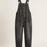 Naira – Mono denim relajado con tirantes